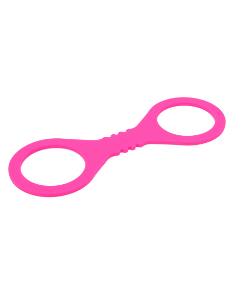 SPORTSHEETS SMALL HOT PINK SILICONE CUFFS