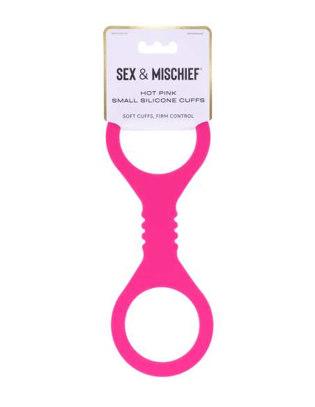 SPORTSHEETS SMALL HOT PINK SILICONE CUFFS