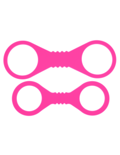 SPORTSHEETS LARGE HOT PINK SILICONE CUFFS