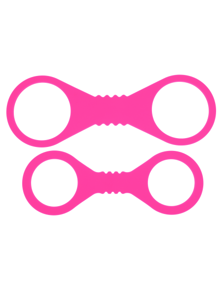 SPORTSHEETS LARGE HOT PINK SILICONE CUFFS