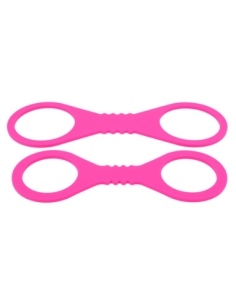 SPORTSHEETS LARGE HOT PINK SILICONE CUFFS 2