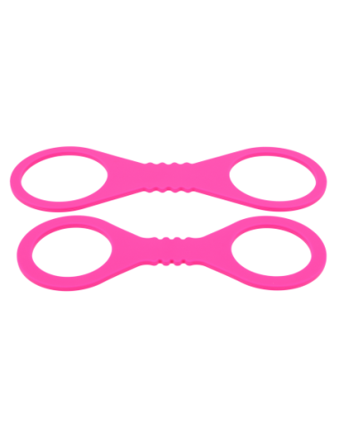 SPORTSHEETS LARGE HOT PINK SILICONE CUFFS
