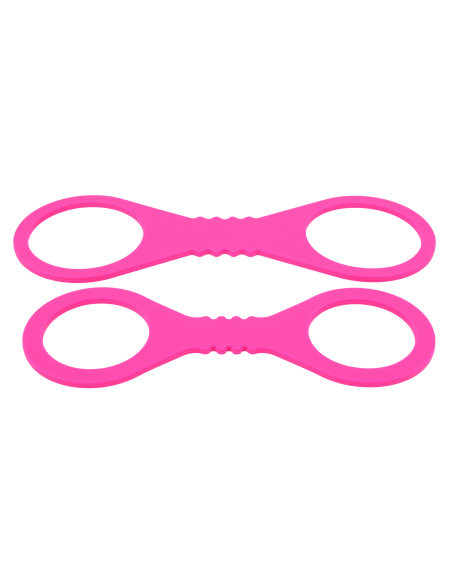 SPORTSHEETS LARGE HOT PINK SILICONE CUFFS