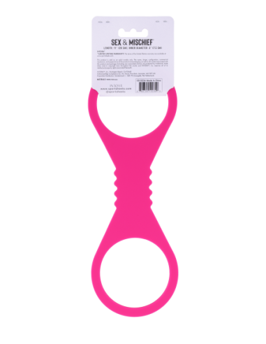 SPORTSHEETS LARGE HOT PINK SILICONE CUFFS