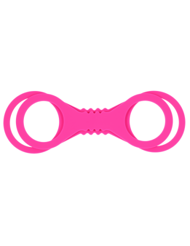 SPORTSHEETS LARGE HOT PINK SILICONE CUFFS