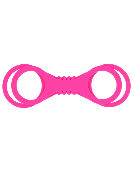SPORTSHEETS LARGE HOT PINK SILICONE CUFFS