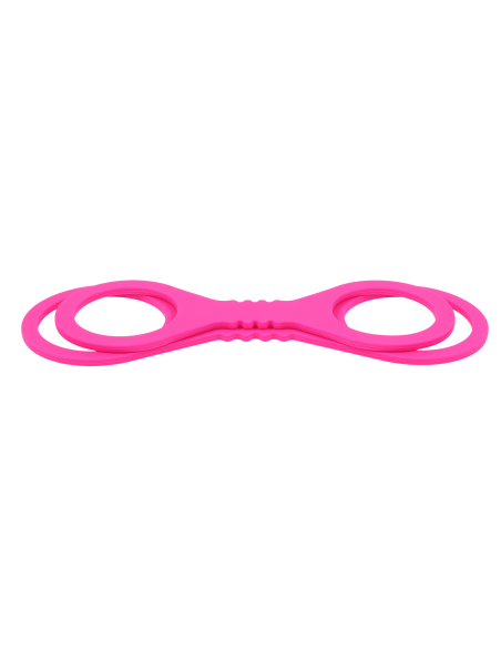 SPORTSHEETS LARGE HOT PINK SILICONE CUFFS