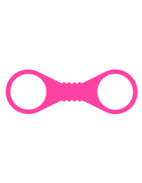 SPORTSHEETS LARGE HOT PINK SILICONE CUFFS