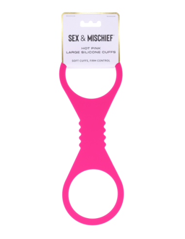SPORTSHEETS LARGE HOT PINK SILICONE CUFFS