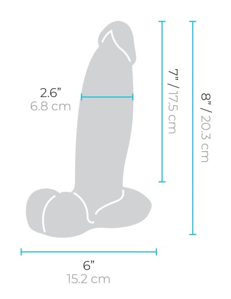 SLIPSKIN REALISTIC SILICONE DILDO 8 INCH GIRTHY MOCHA