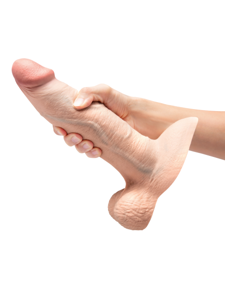 SLIPSKIN REALISTIC SILICONE DILDO 9 INCH GIRTHY CREAM