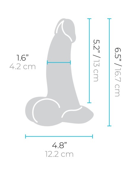 SLIPSKIN REALISTIC SILICONE DILDO 6.5 INCH CURVED BROWN