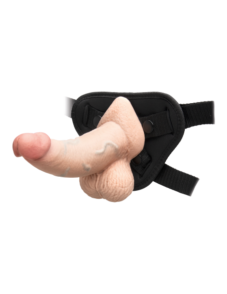 SLIPSKIN REALISTIC SILICONE DILDO 6.5 INCH CURVED CREAM