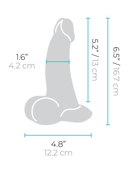 SLIPSKIN REALISTIC SILICONE DILDO 6.5 INCH CURVED MOCHA