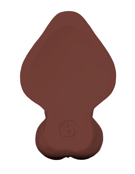 SLIPSKIN REALISTIC SILICONE DILDO 8 INCH CURVED BROWN