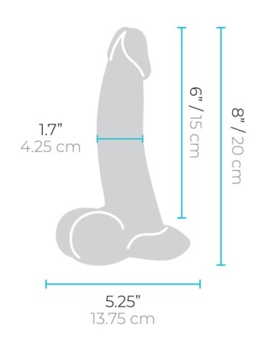 SLIPSKIN REALISTIC SILICONE DILDO 8 INCH CURVED...