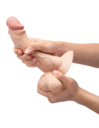 SLIPSKIN REALISTIC SILICONE DILDO 8 INCH CURVED...