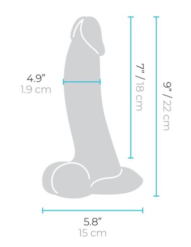 SLIPSKIN REALISTIC SILICONE DILDO 9 INCH CURVED...