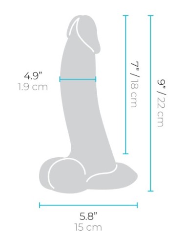 SLIPSKIN REALISTIC SILICONE DILDO 9 INCH CURVED...