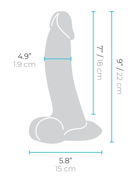 SLIPSKIN REALISTIC SILICONE DILDO 9 INCH CURVED CREAM