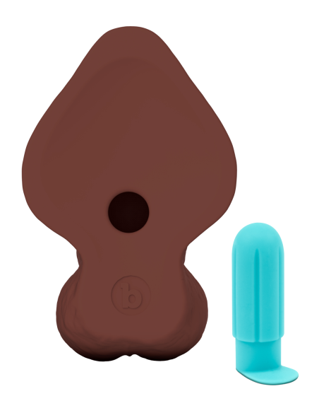 SLIPSKIN REALISTIC SILICONE DILDO 10 INCH CURVED BROWN