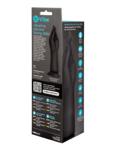 B-VIBE VIBRATING SILICONE FISTING DILDO