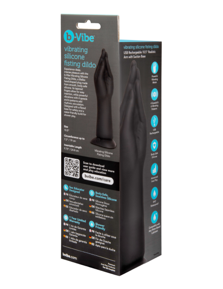 B-VIBE VIBRATING SILICONE FISTING DILDO