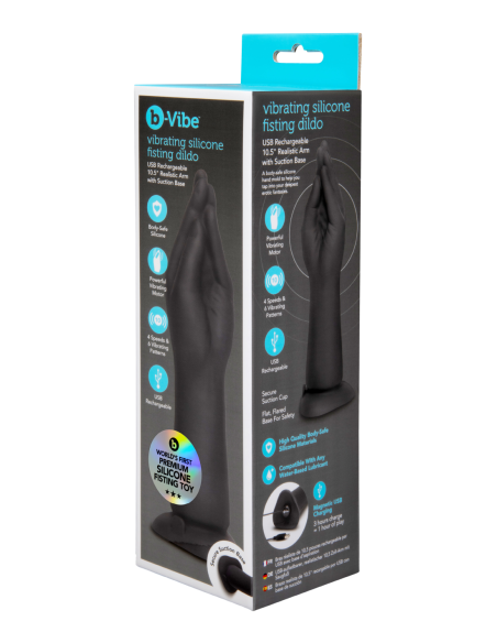 B-VIBE VIBRATING SILICONE FISTING DILDO