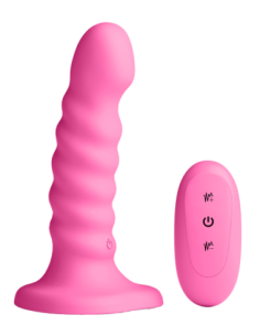 COLOURS RIBBED 5 INCH VIBRATING PINK