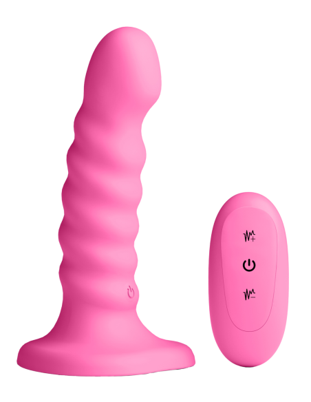 COLOURS RIBBED 5 INCH VIBRATING PINK