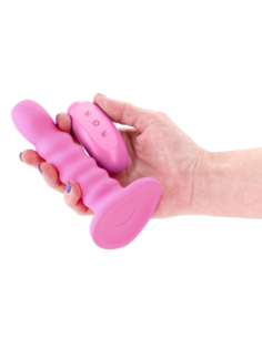 COLOURS RIBBED 5 INCH VIBRATING PINK 2