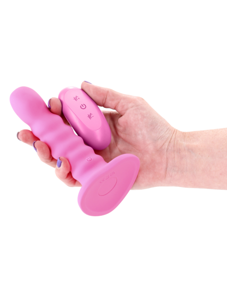 COLOURS RIBBED 5 INCH VIBRATING PINK