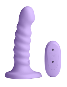 COLOURS RIBBED 5 INCH VIBRATING PURPLE