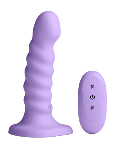 COLOURS RIBBED 5 INCH VIBRATING PURPLE