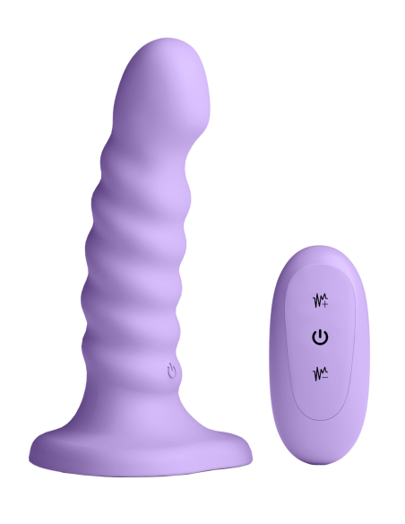 COLOURS RIBBED 5 INCH VIBRATING PURPLE