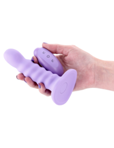 COLOURS RIBBED 5 INCH VIBRATING PURPLE 2