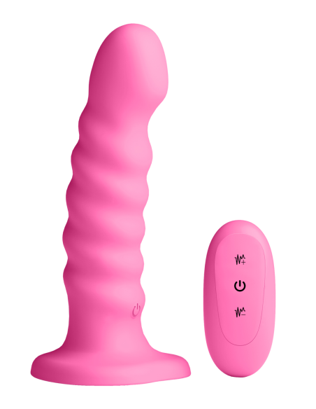 COLOURS RIBBED 6 INCH VIBRATING PINK