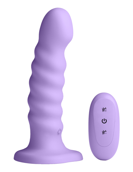 COLOURS RIBBED 6 INCH VIBRATING PURPLE