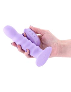 COLOURS RIBBED 6 INCH VIBRATING PURPLE 2