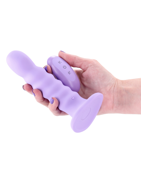 COLOURS RIBBED 6 INCH VIBRATING PURPLE