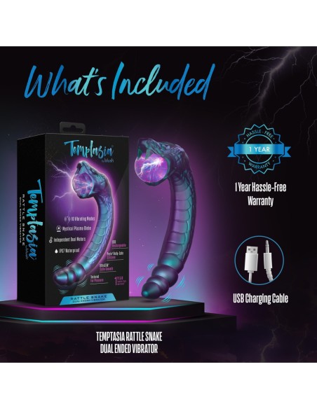TEMPTASIA RATTLE SNAKE GLOWING PLASMA GLOBE