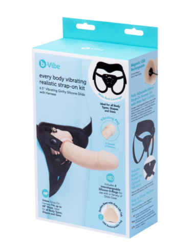 B-VIBE EVERY BODY VIBRATING REALISTIC STRAP-ON KIT