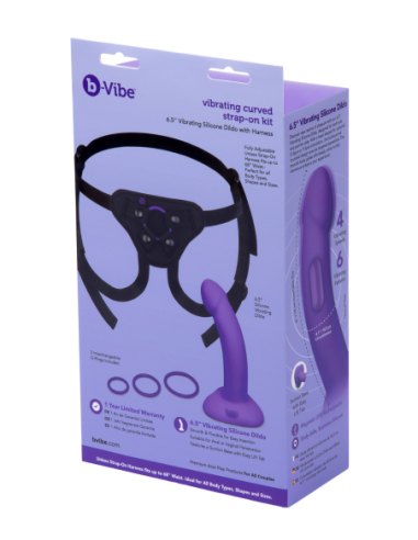 B-VIBE VIBRATING CURVED STRAP-ON KIT