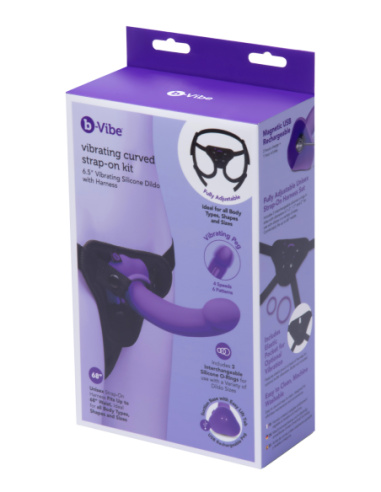 B-VIBE VIBRATING CURVED STRAP-ON KIT