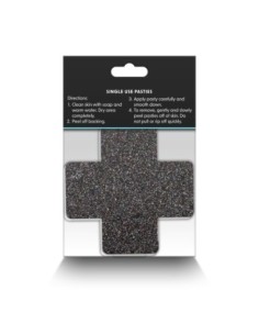 PRETTY PASTIES CRUZ GLITTER ORO NEGRO 2 PAR 2