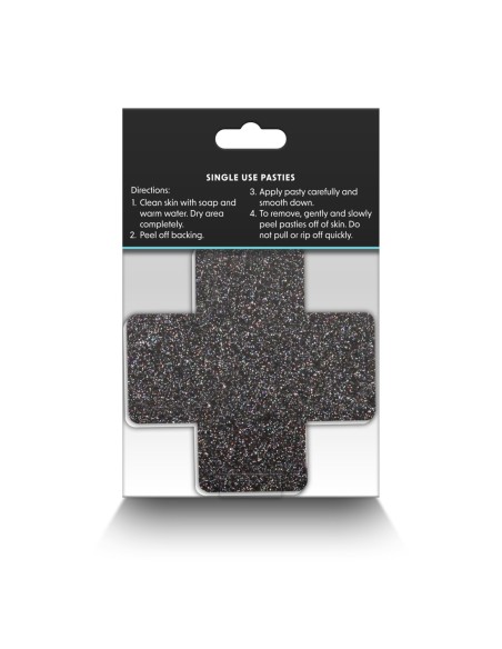 PRETTY PASTIES CRUZ GLITTER ORO NEGRO 2 PAR