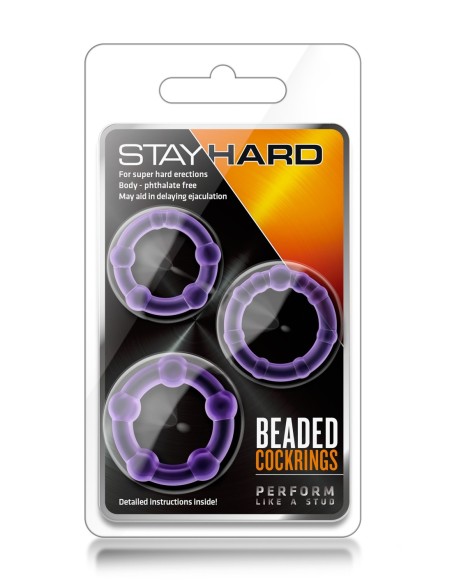 STAY HARD COCKRINGS CON CUENTAS MORADO