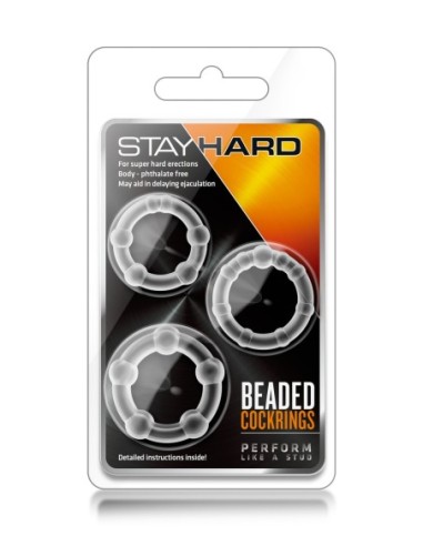 STAY HARD ANILLOS PARA EL PENDE CON CUENTAS CLAROS