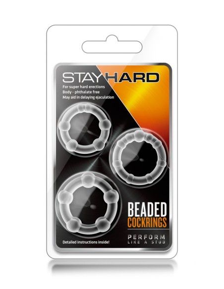 STAY HARD ANILLOS PARA EL PENDE CON CUENTAS CLAROS